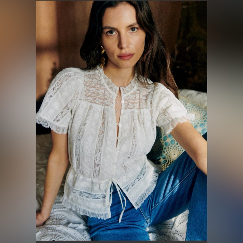 NWT Sezane Shenali Shirt Size 12/44